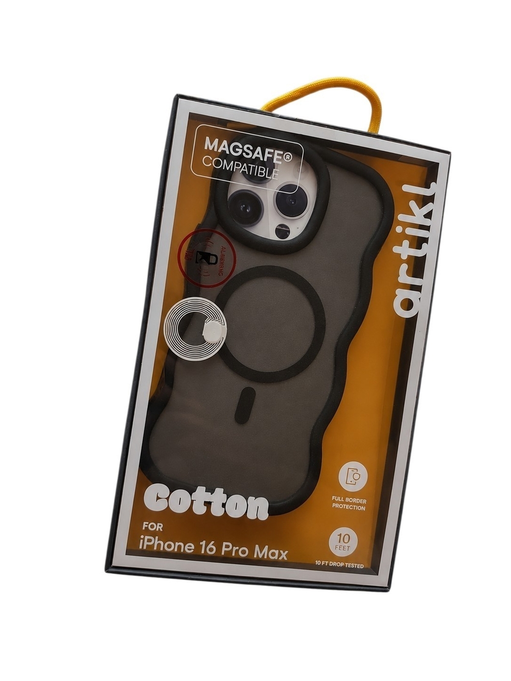 Artikl Cotton MagSafe Compatible Phone Case | iPhone 16 Pro Max | Black/Grey